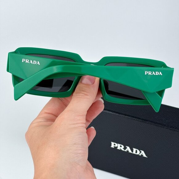 Prada PR27ZS 11L08Z BRAND NEW Sunglasses Mango Dark Grey Square Unisex - Picture 3 of 13